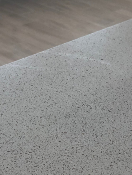 Dull streaks on new quartz countertops