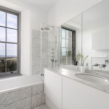 simple traditional bathroom georgian window