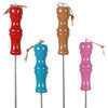 Sunnydaze Marshamllow Roasting Sticks 4-Piece Skewer Set with Multicolor Handles