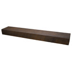 Punky Hill - Rustic Sawmill Floating Shelf, 48"x10" With Brackets - This 48" long, 10" deep and 3" thick floating shelf is a great size for a bar rail or the country kitchen look.  The sawmill texture is accented with a rustic finish.  Easy to hang as a floating shelf with the three invisible shelf brackets, included.  All sizes are available.  Free Shipping