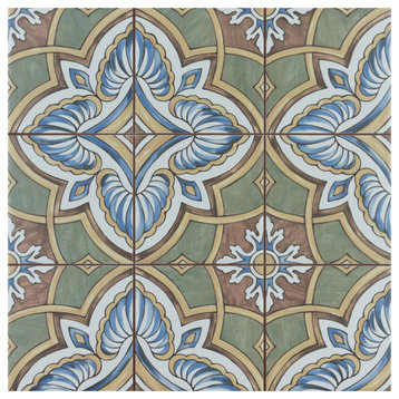 Harmonia Grove Green Ceramic Floor and Wall Tile