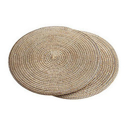 ROUND RATTAN PLACEMATS - SET OF 2 - Placemats