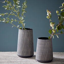 Black and White Etched Vases - Vases
