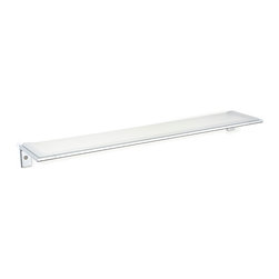Secret Bath - Secret Bath, 24" Polished Chrome And Glass Bathroom Shelf, Orio Collection - Bathroom Shelves