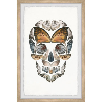 "Butterfly Skull" Framed Painting Print, 30x45