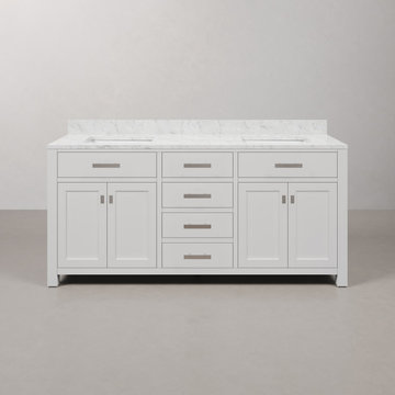 Wide Double Vanity for a Shared Primary Bath