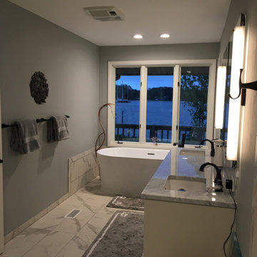 Waterfront master bath renovation