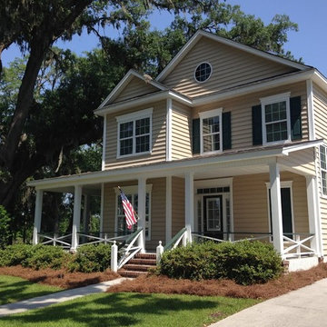 Long needle pine straw installation