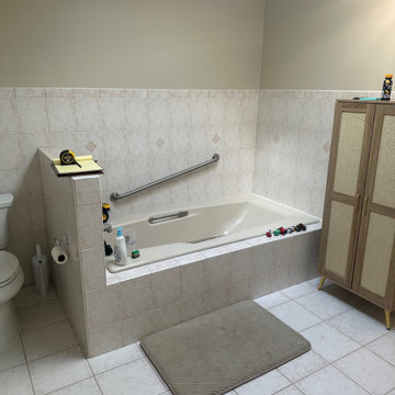 Tub to Shower Conversion in a Belle Isle Primary Bathroom