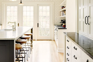 Large transitional kitchen photo in Seattle