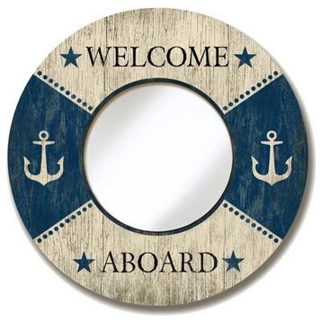 Suzanne Nicoll Welcome Aboard Mirror Sign
