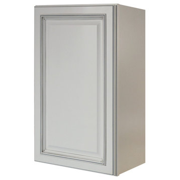 Sunny Wood RLW1830-A Riley 18"W x 30"H Single Door Wall Cabinet - White