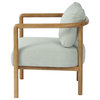 Rafi Upholstered Club Chair, Blue/Seashell Linen