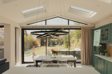 Design ideas for a traditional dining room in London.