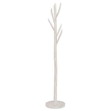 Safavieh Walter 70" Tree Branch Coat and Hat Rack, Distressed White