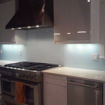Kitchen backsplash - light blue