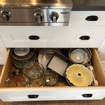 Before: Crowded Kitchen Drawer with No Organization
