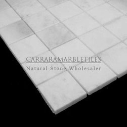 White Carrara Marble Italian Bianco Carrera 2x2 Mosaic Tile Honed - Products
