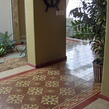 Flooring - Antique French Colored Cement Tiles