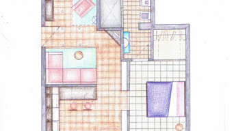 Ristrutturazione: Progettazione d'interni abitativi con variazione planimetrica.