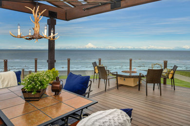 Example of a mountain style deck design in Other