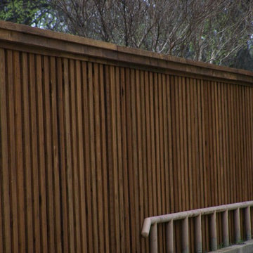 6 ft tall pre-stained western red cedar with crown