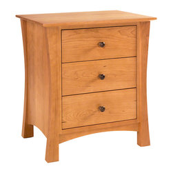 Andrews Natural Cherry 3-Drawer Nightstand - Nightstands And Bedside Tables