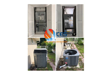 Central Air Conditioning Installations (Before and After)