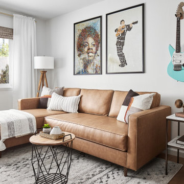 Mid Century Modern Bohemian Living Room