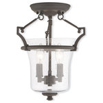 Livex Lighting - Livex Lighting 50401-07 Buchanan - Two Light Flush Mount - Canopy Included: TRUE  Shade InBuchanan Two Light F Bronze Seeded Glass *UL Approved: YES Energy Star Qualified: n/a ADA Certified: n/a  *Number of Lights: Lamp: 2-*Wattage:60w Candelabra Base bulb(s) *Bulb Included:No *Bulb Type:Candelabra Base *Finish Type:Bronze