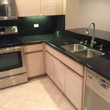 Black granite kitchen countertops and bathtub granite tops