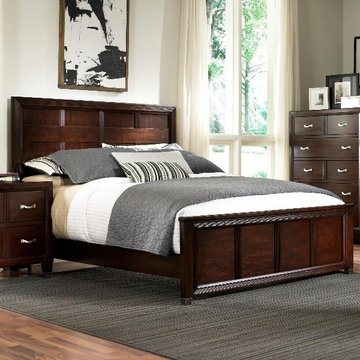Broyhill Furniture - Eastlake 2 California King Panel Bed in Warm Brown Cherry -