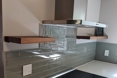Minimalist kitchen photo in Edmonton