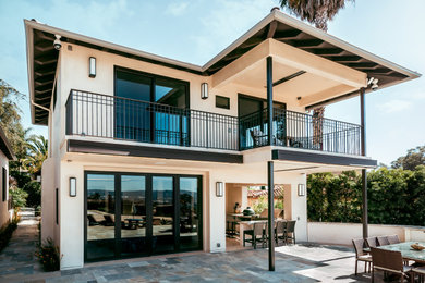 Design ideas for a contemporary exterior in Santa Barbara.