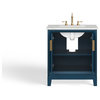 The Ezra Bathroom Vanity, Monarch Blue, 30", Single Sink, Freestanding