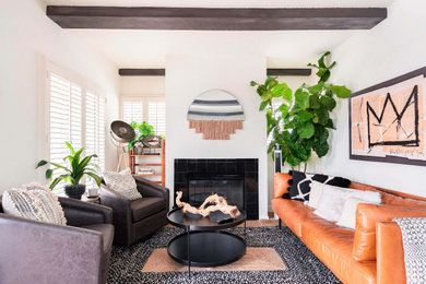Living room - small modern living room idea in Atlanta