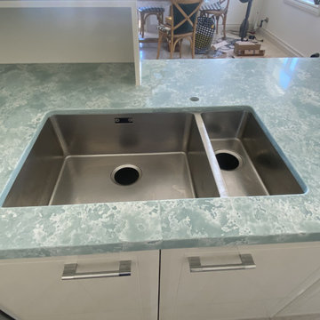 Emerald Mist Stone Kitchen Benchtop | Brisbane Project