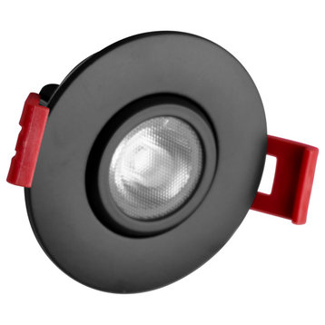 2" LED Gimbal Recessed Downlight, Black, 2700k