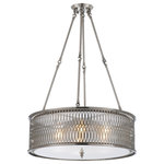 Lighting Fix LLC - Contemporary Mesh Semi-Flush Mount Fixture - Brighten your home using the Contemporary Mesh Semi-Flush Mount Fixture. Made from brushed steel with a pierced elliptical design on the shade, this light is modern and chic. Hang it in an entryway or dining room as a striking accent piece.