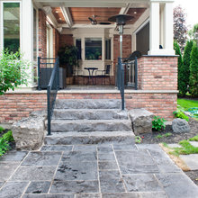colonial front porch steps