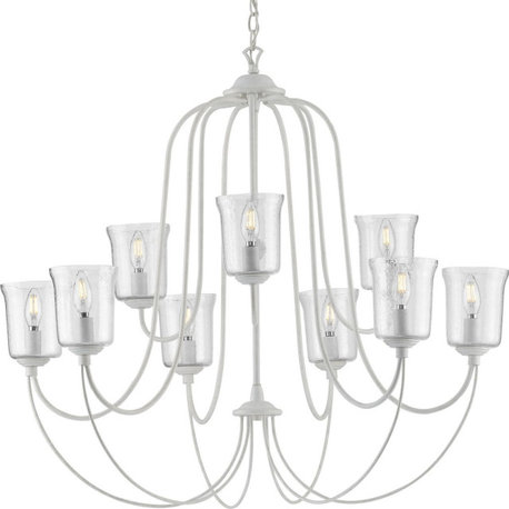 Bowman Collection Cottage White Nine-Light Chandelier