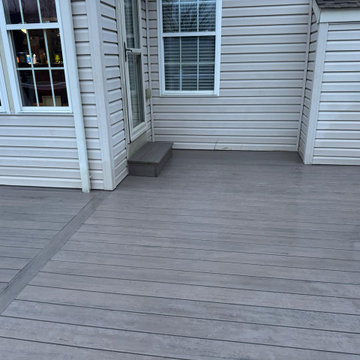 Expansive Elevated Composite Deck with Two-Tone Railing