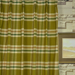 Paroo Cotton Blend Large Plaid Versatile Pleat Curtains & Drapes Heading Style - Upholstery Fabric
