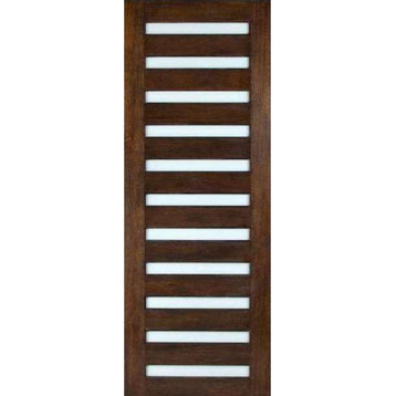 ETO Doors Exterior Mahogany Moderno Door, Obscure Multi Horizontal Lite, 36x96x1-3/4