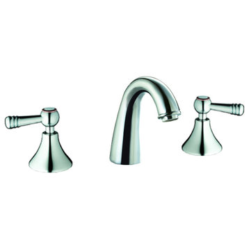 Dawn 3-Hole, 2-Handle Faucet, Chrome, Pull-Up Drain With Lift Rod