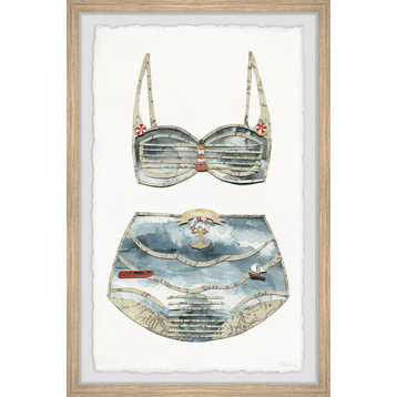 "Florida Retro Bikini" Framed Painting Print, 12x18