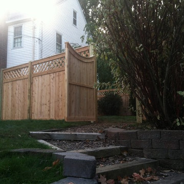 West Hartford | Cedar Tongue & Groove Lattice Top Estate Fence