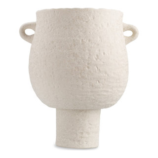 White Ceramic Primal Textured Vase | Liang & Eimil Ancien