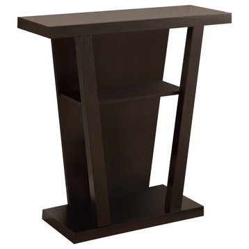 Entry Table With Shelf, Cappuccino