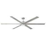 HInkley - Hinkley Indy Maxx 82" Integrated LED Indoor/Outdoor Ceiling Fan, Brushed Nickel - The raw, edgy style of Indy is the perfect complement for all modern industrial design-inspired rooms. Available in Brushed Nickel, Matte Black, Metallic Matte Bronze and Matte White, Indy Maxx features sleek aluminum blades. Indy Maxx is so versatile; it can be used for both indoor and outdoor spaces.